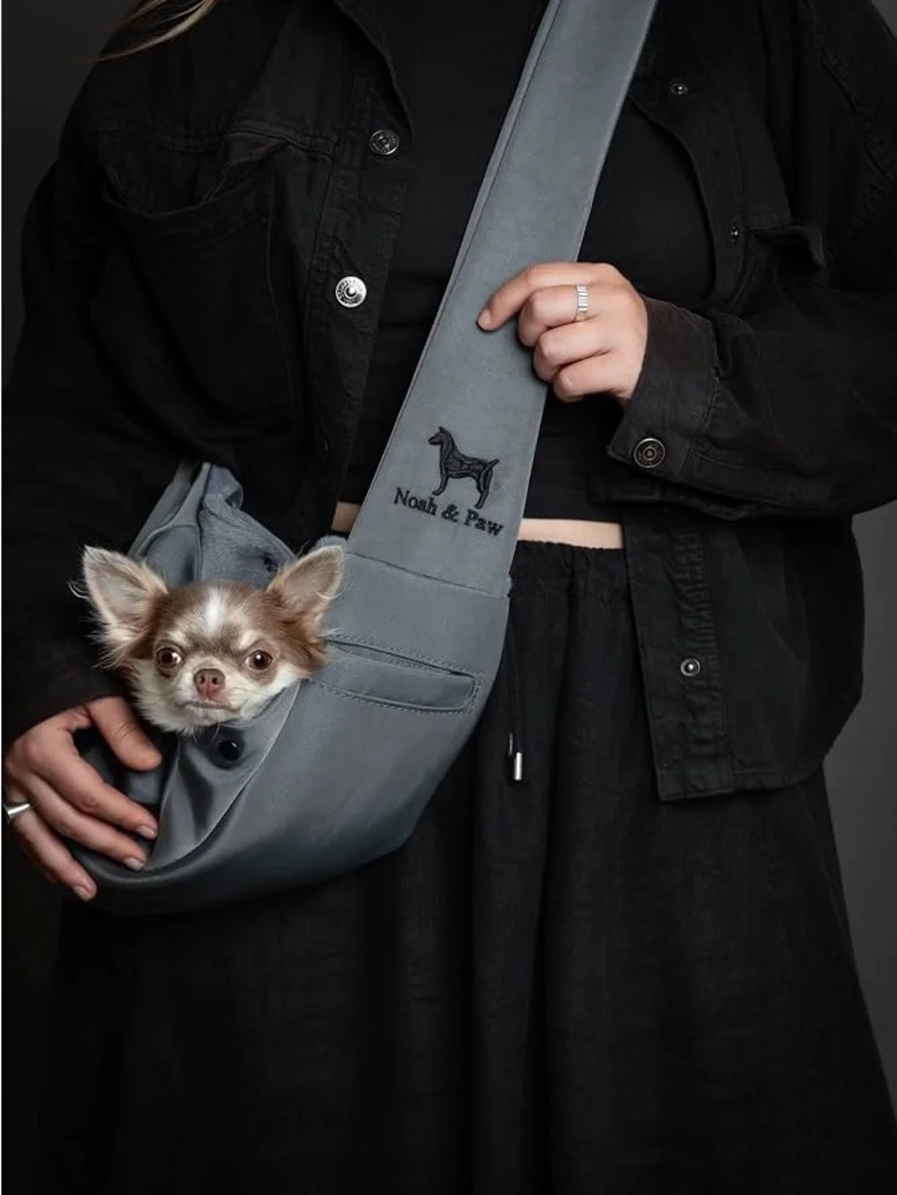 Noah & Paw Dog Sling Carrier for Small Dogs 3-10lb, Dog Sling for Small Dogs